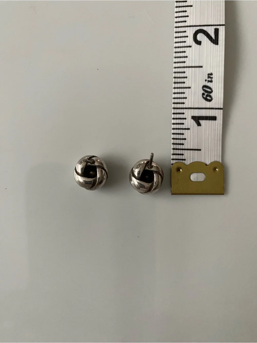 Brighton ‘love me knot’ Silver Knot Stud Earrings with Clear Stones